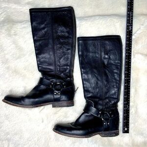 Sz 8 Black Frye Zip up Riding Boots